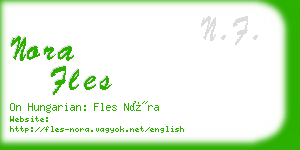 nora fles business card